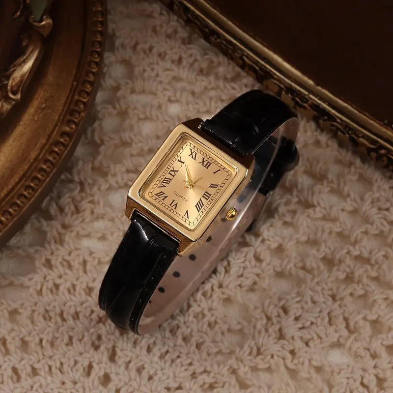Montre Vintage Élégante à Cadran Carré