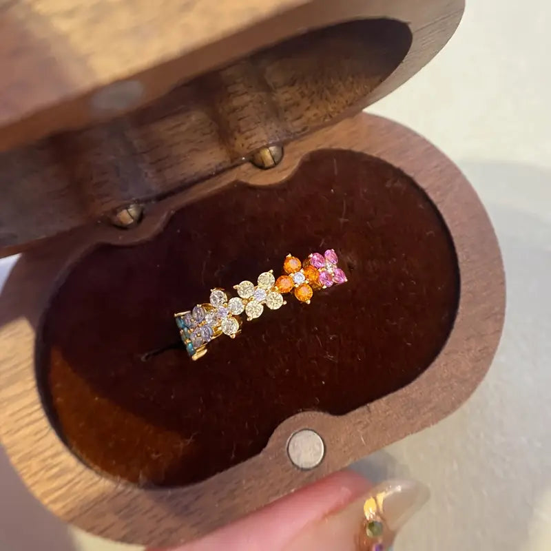 Bagues Femme Quatre-Feuilles - Set Plaqué Or 18 Carats