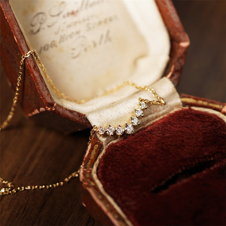 Collier Femme Argent 925 - Design V Dégradé