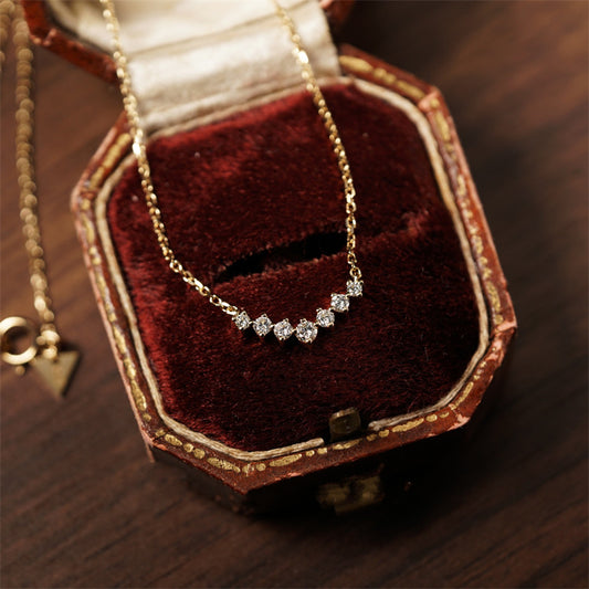 Collier Femme Argent 925 - Design V Dégradé