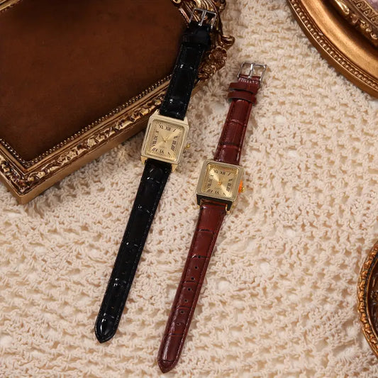 Montre Vintage Élégante à Cadran Carré