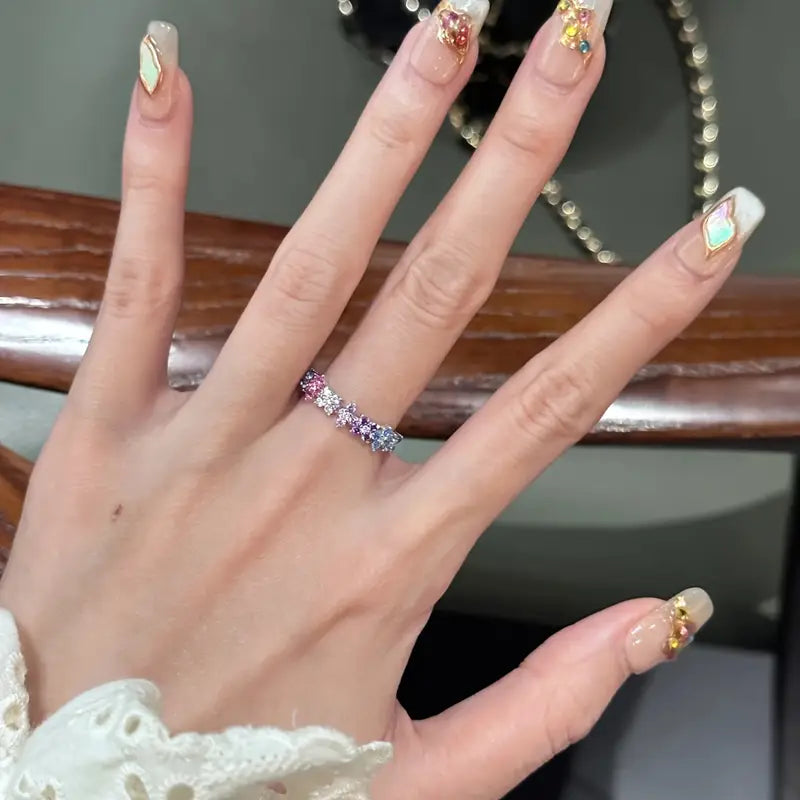 Bagues Femme Quatre-Feuilles - Set Plaqué Or 18 Carats